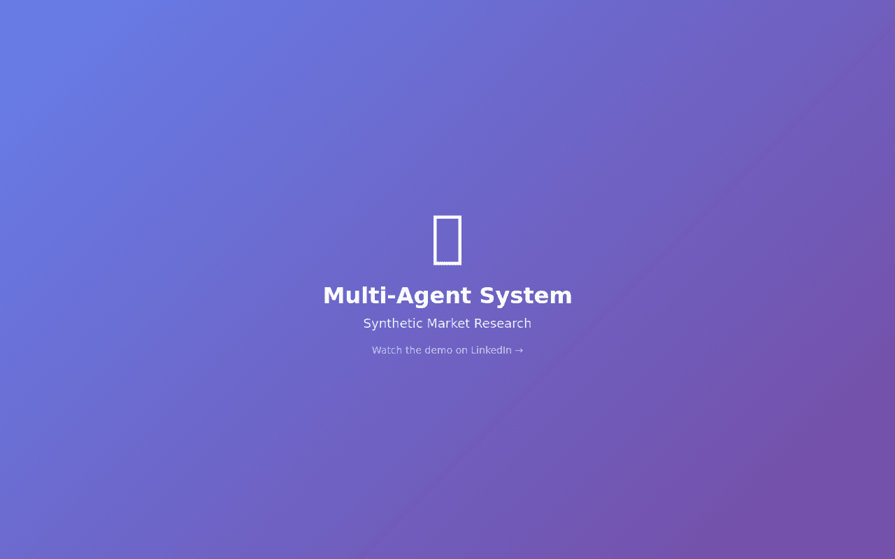 Synthetic Market Research